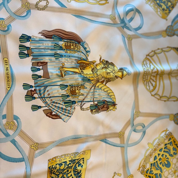 Vintage Hermes Les Muserolles Scarf Size 90 35x35 - Picture 2 of 6